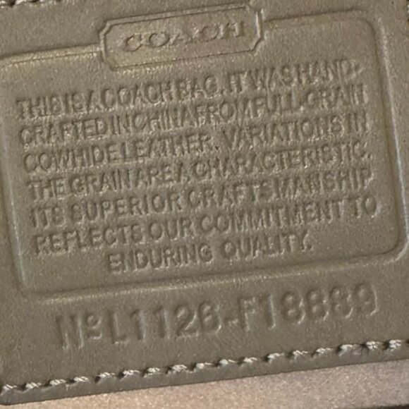 Coach Penelope Leather Hobo Shoulder Bag – White with Gray Accents - Picture 13 of 14